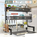 Over the Sink Cabinet 2 Layer Rack | Adjustable Kitchen Dish Drying & Storage Organizer
