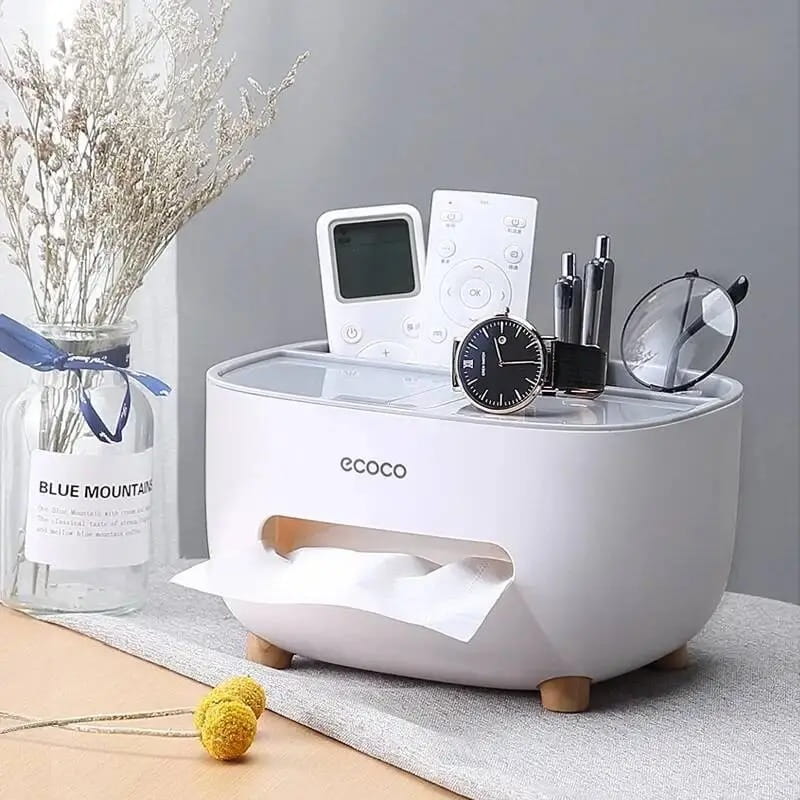 Ecoco Multifunctional Tissue Box & Desktop Organizer