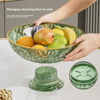 Acrylic Fruit Drain Dish – Decorative Fruit Bowl & Draining Serving Tray