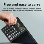 12-Digit Calculator with LCD Writing Tablet & Stylus – Portable Desktop Calculator