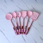 Premium Purple/Pink Silicone Kitchen Utensil Set - 7 Pieces