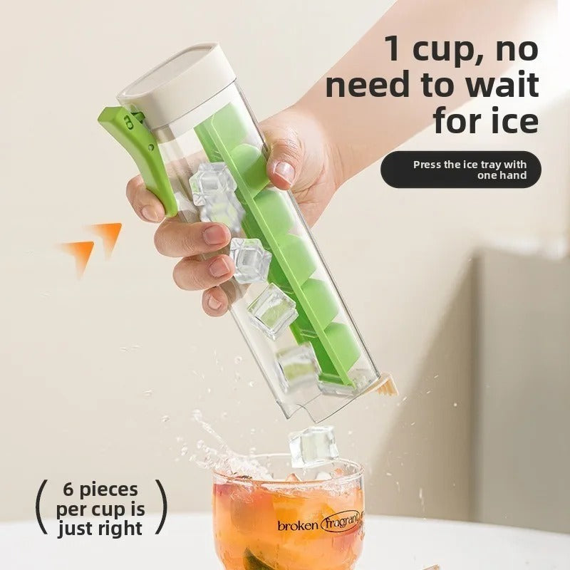 Vertical Ice Cube Maker Bottle – Space-Saving Ice Tray with Easy Release