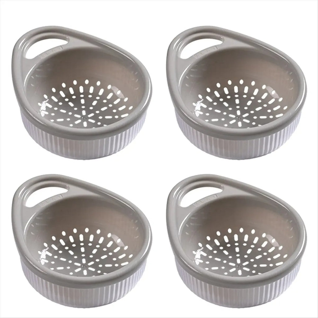 Plastic Drain Basket Colander with Handle – Fruit & Vegetable Strainer