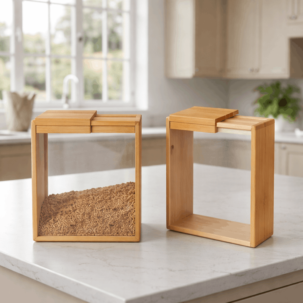 Bamboo Airtight Food Storage Container | Pantry Organizer Jar