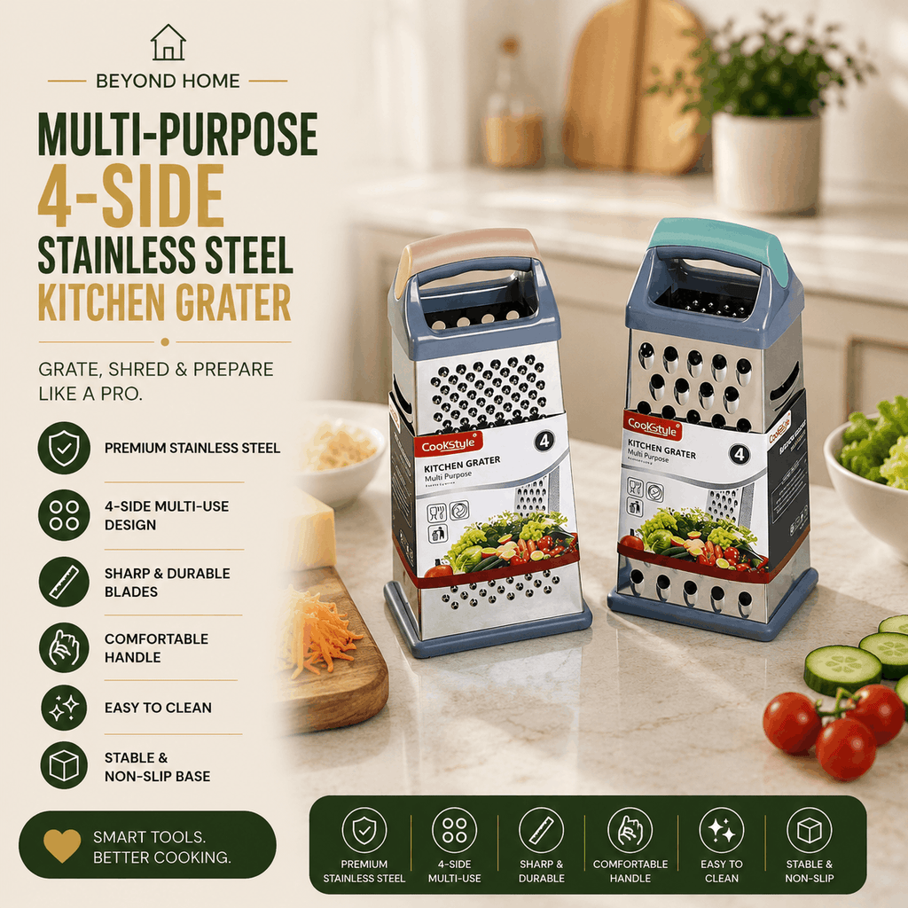 Multi-Purpose 4-Side Stainless Steel Kitchen Grater