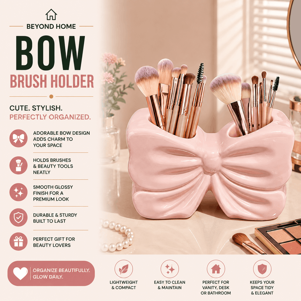 Bow brush holder