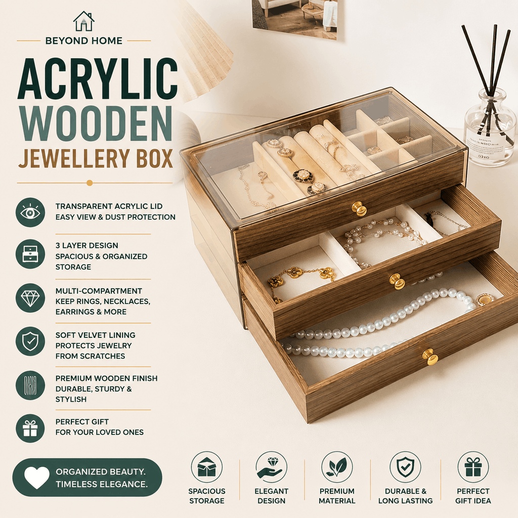 Acrylic Wooden Jewellery Box