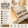 Acrylic Velvet Jewellery Box