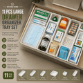 11 Pcs Large Makeup Drawer Organizer Tray Set