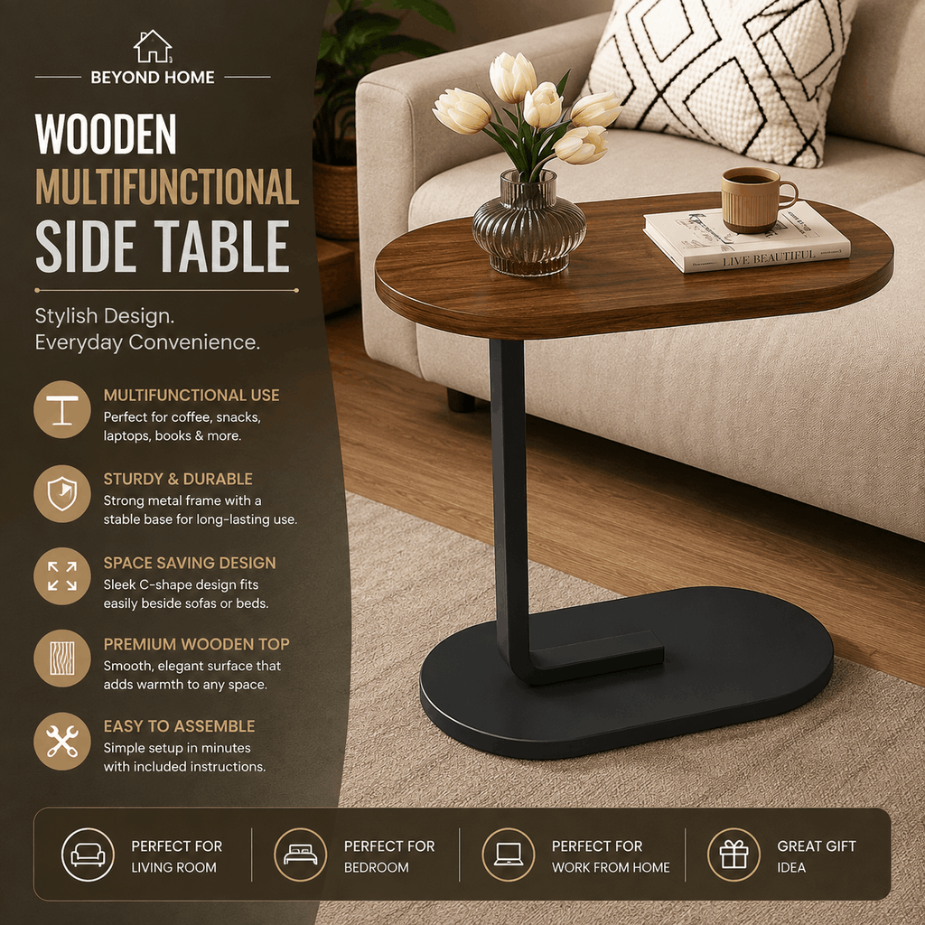 Wooden Multifunctional Side Table