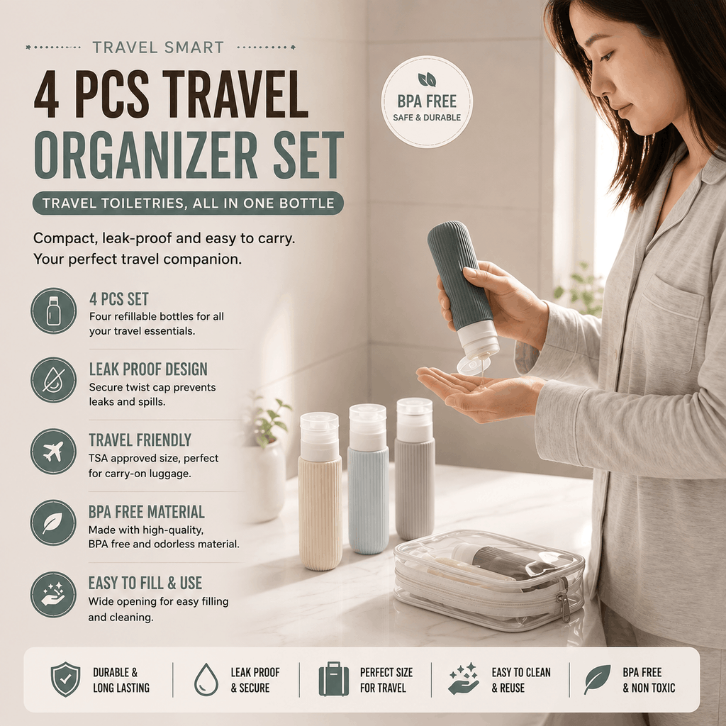 4 PCS Travel Organizer Set