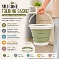 Silicone Folding Basket | Collapsible Multi-Purpose Bucket with Handle