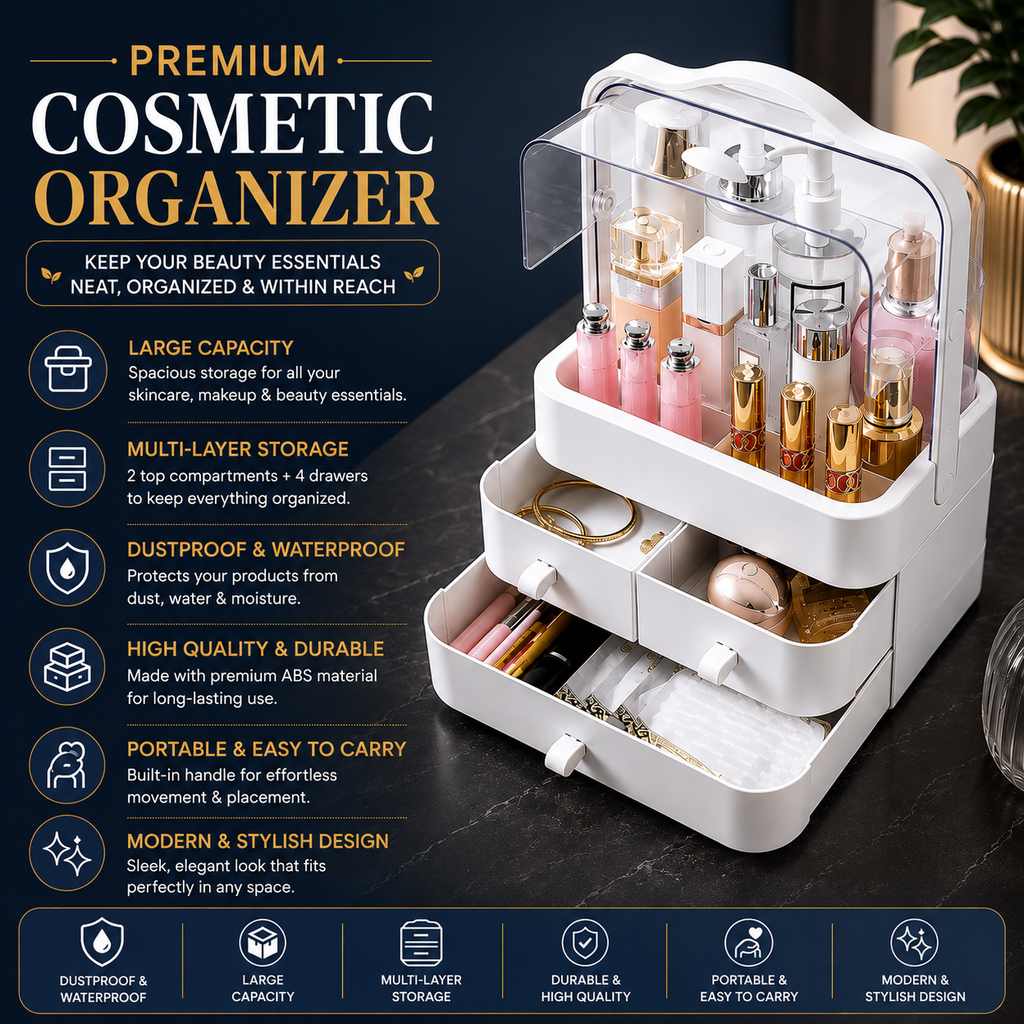 Acrylic Double Side Cosmetic Organizer