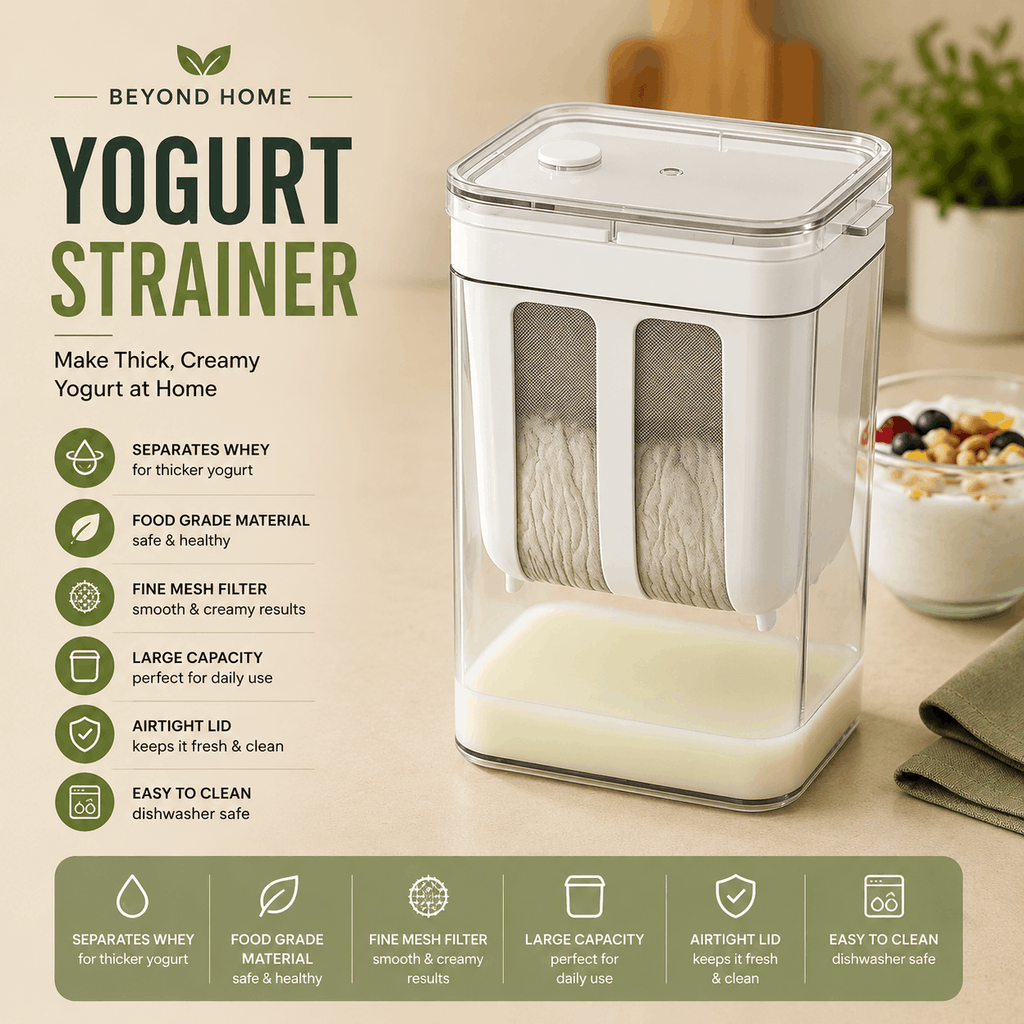 Premium Yogurt Strainer & Greek Yogurt Filter Container