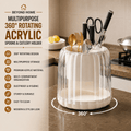 Multipurpose 360 Rotating Acrylic Spoons & Cutlery Holder