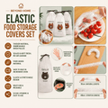 Elastic Food Storage Covers Set – Bear Drawstring Bag (Approx 100 Pcs)