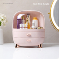 Dustproof Makeup Organizer with Drawers | Cosmetic Storage Box with Clear Cover