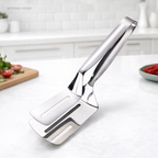Stainless Steel Tongs with Wide Spatula Grip | Grill, Steak & Frying Kitchen Tongs