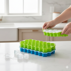 Silicone Honeycomb Ice Cube Tray with Lid | Flexible Hexagon Ice Mold