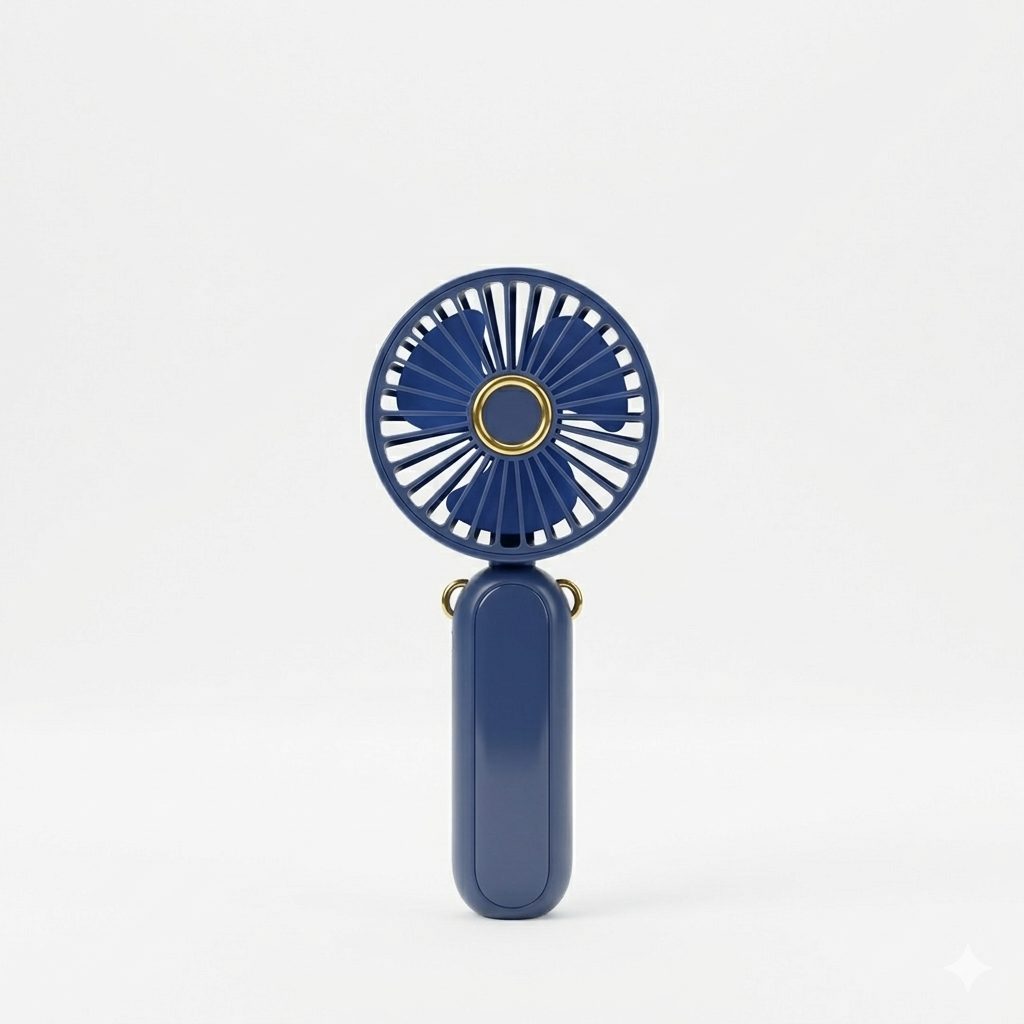 Portable Handheld Mini Fan – Rechargeable USB Cooling Fan with Stand (Compact & Lightweight)