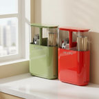 Wall Mounted Cutlery Organizer with Drainage | Dustproof Spoon, Fork & Chopsticks Storage Box