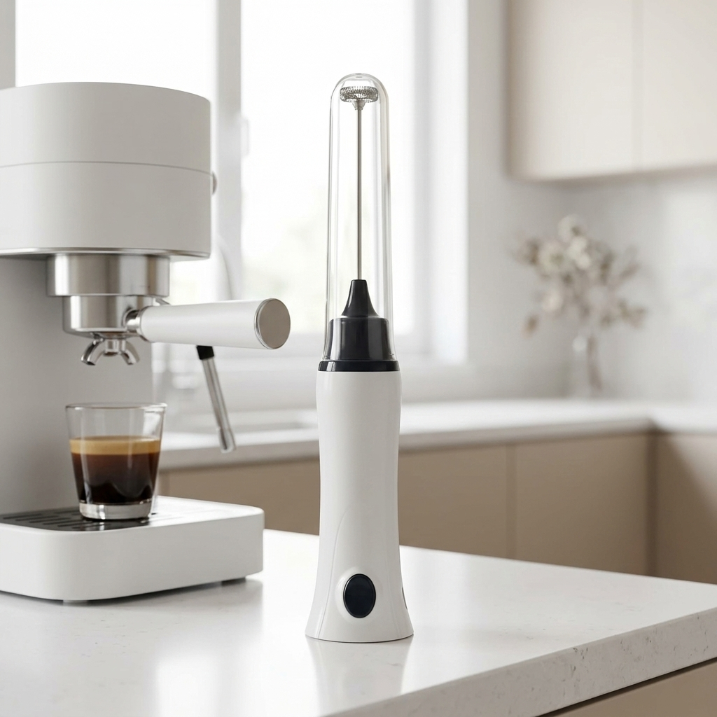 Electric Handheld Milk Frother – Automatic Foam Maker for Coffee, Lattes & Eggs (Rechargeable)