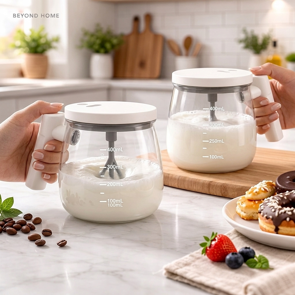 Electric Handheld Milk Frother & Drink Mixer | Rechargeable Coffee, Protein & Egg Beater