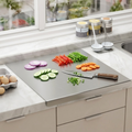 Premium Stainless Steel Cutting Board | Food-Grade Non-Slip Chopping Board | Multipurpose Kitchen Prep Board