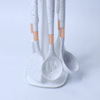 Elegant Silicone Kitchen Utensil Set with Rotating Stand - 7 Pieces