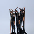 Elegant White/Black Marble Effect Silicone Kitchen Utensil Set - 7 Pieces