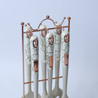 Elegant White/Black Marble Effect Silicone Kitchen Utensil Set - 7 Pieces
