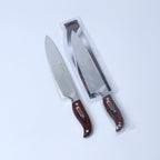 Premium Stainless Steel Large Chef Knife With Wooden Handle - Single Piece