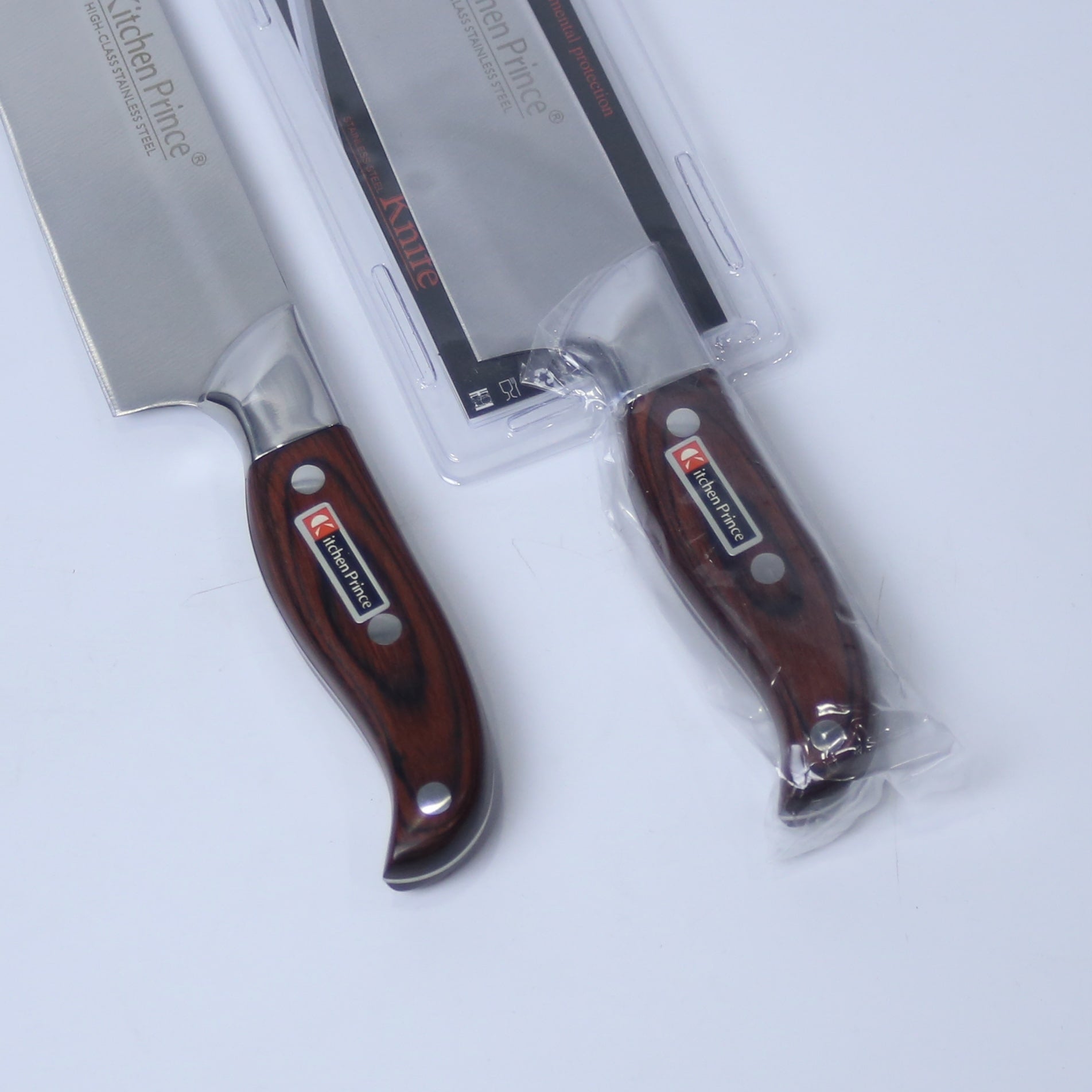 Premium Stainless Steel Large Chef Knife With Wooden Handle - Single Piece