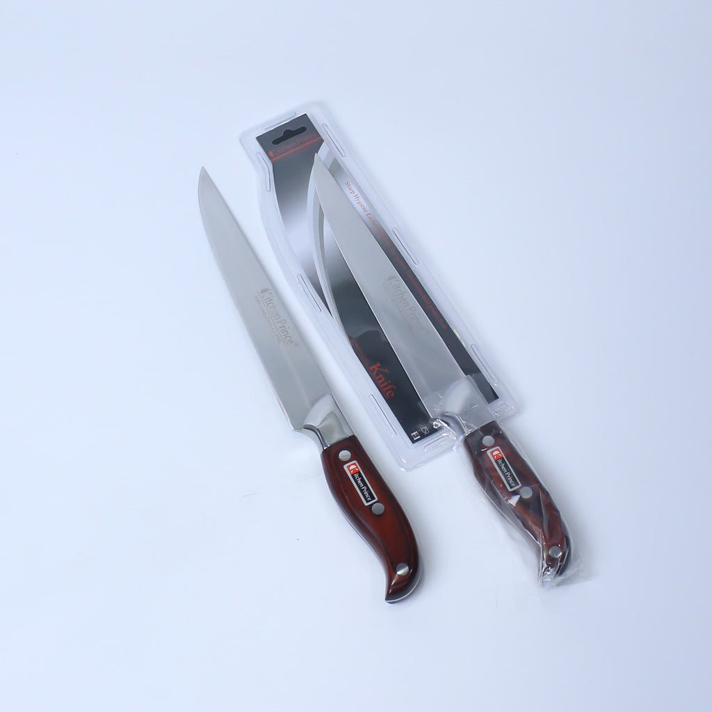 Premium Stainless Steel Slicing Knife With Wooden Handle- Single Piece