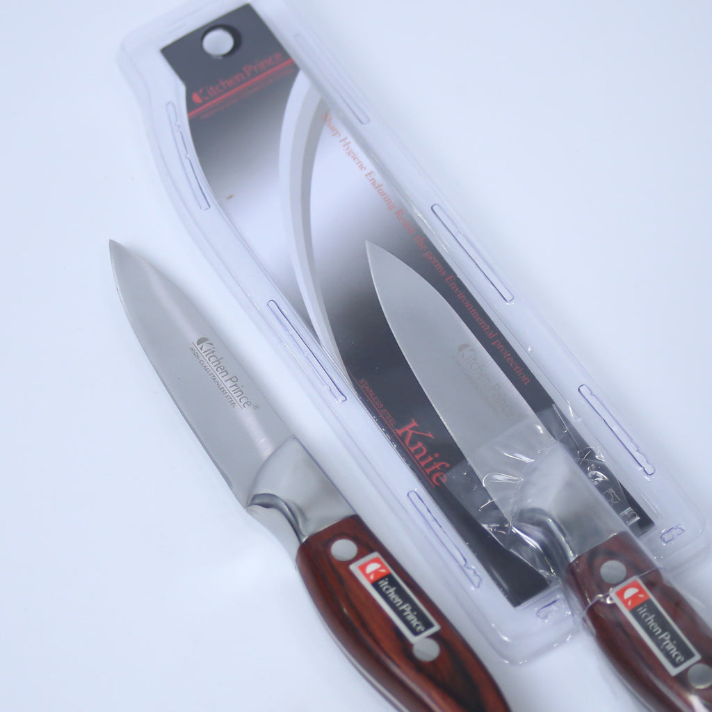 Premium Stainless Steel Paring Knife With Wooden Handle - Single Piece