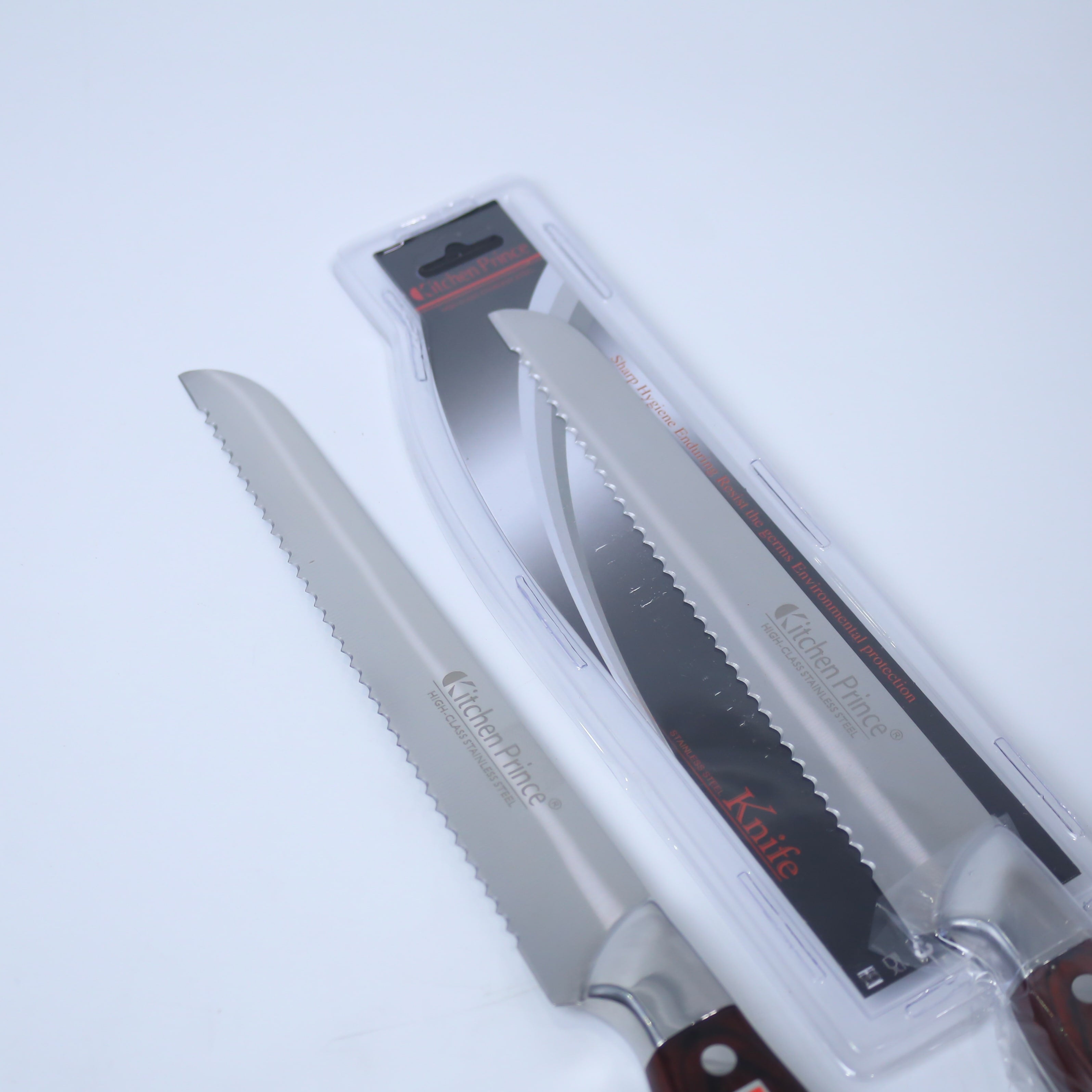 Premium Stainless Steel Bread Knife With Wooden Handle- Single Piece