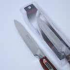 Premium Stainless Steel Utility Knife With Wooden Handle - Single Piece
