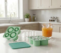 Silicone Ice Cube Tray with Lid – Large Ice Grid Mold for Drinks (4-Cavity)