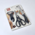 3-Piece Multipurpose Kitchen Tool Set – Knife, Scissors & Peeler