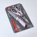 2-Piece Kitchen Knife & Scissor Set – Available in White, Green & Pink
