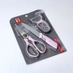 3-Piece Multipurpose Kitchen Tool Set – Knife, Scissors & Peeler - 3 Colors