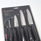 4-Piece Kitchen Knife & Peeler Set – 3 Stainless Steel Knives + Vegetable Peeler