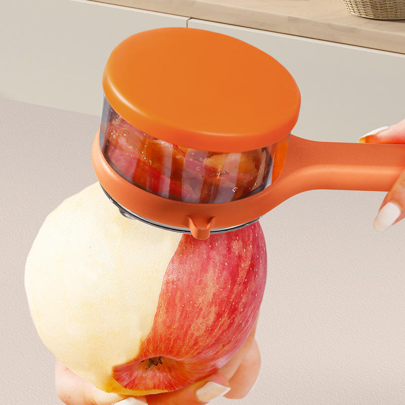 Safety Fruit & Vegetable Peeler with Protective Cover | Mess-Free & Easy Grip