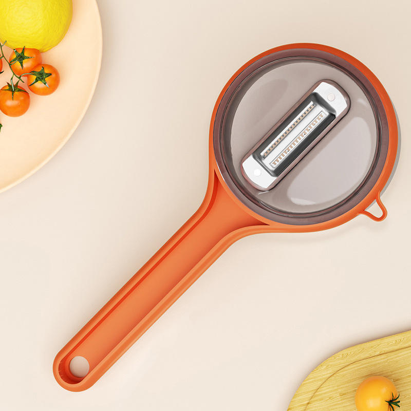 Safety Fruit & Vegetable Peeler with Protective Cover | Mess-Free & Easy Grip
