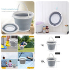 Silicone Folding Basket | Collapsible Multi-Purpose Bucket with Handle