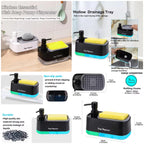 2-in-1 Hand & Dish Soap Pump Dispenser with Sponge Holder