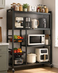 Heavy Duty Rustproof Kitchen Organizer with Cabinet & Wheels | Multipurpose Storage Rack