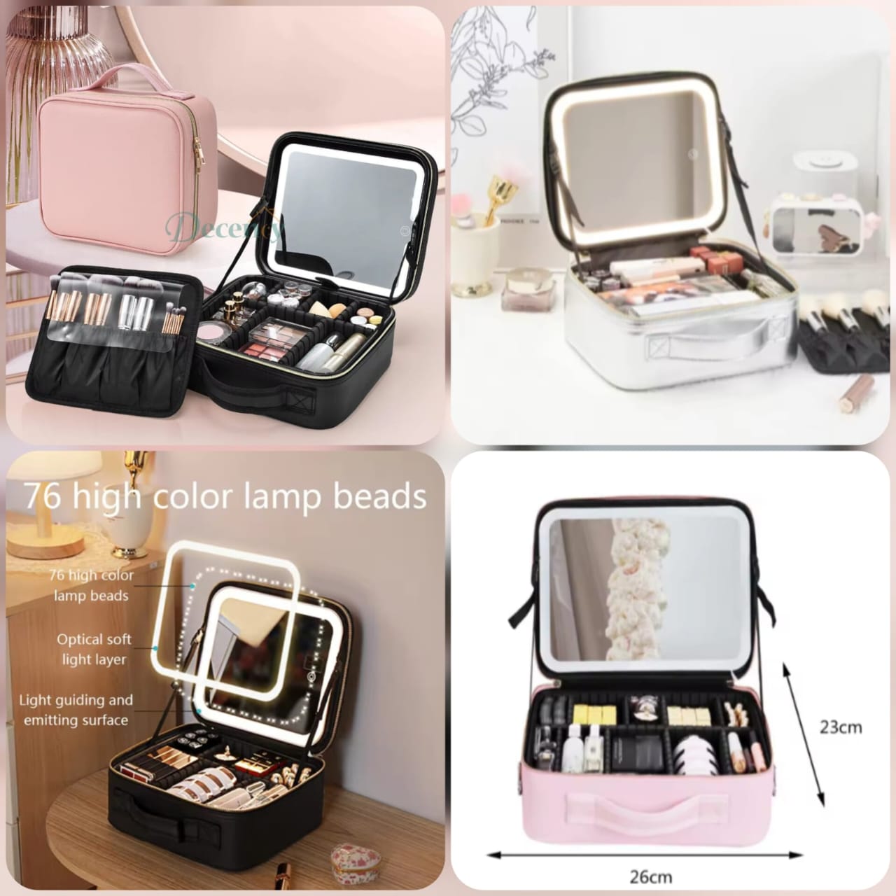 LED Cosmetic Makeup Organizer Bag