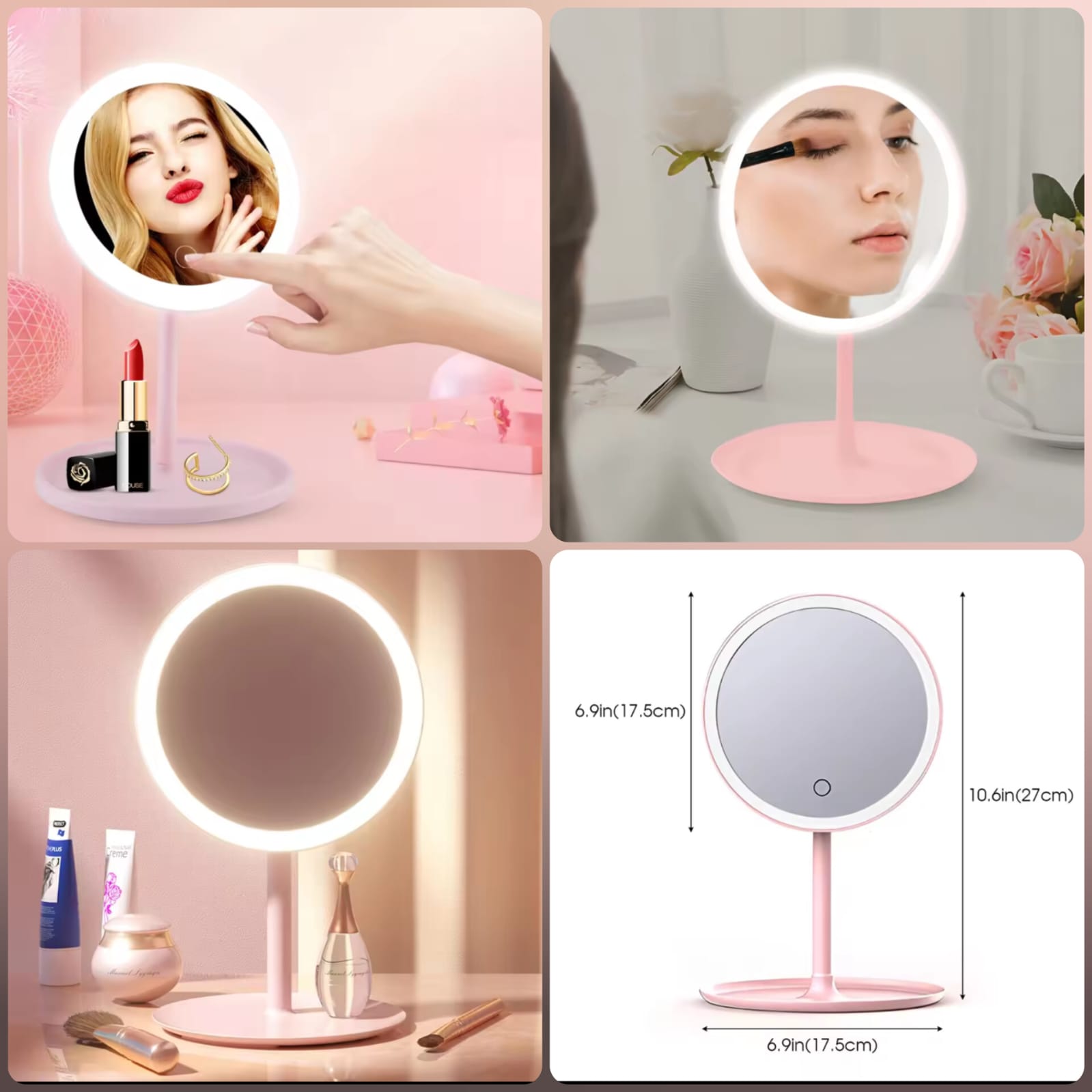 Rechargeable LED Makeup Mirror