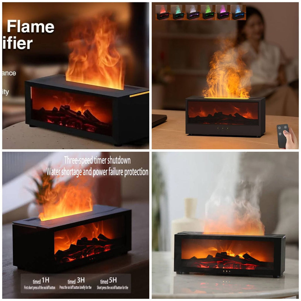 Fireplace Flame Humidifier & Essential Oil Aroma Diffuser